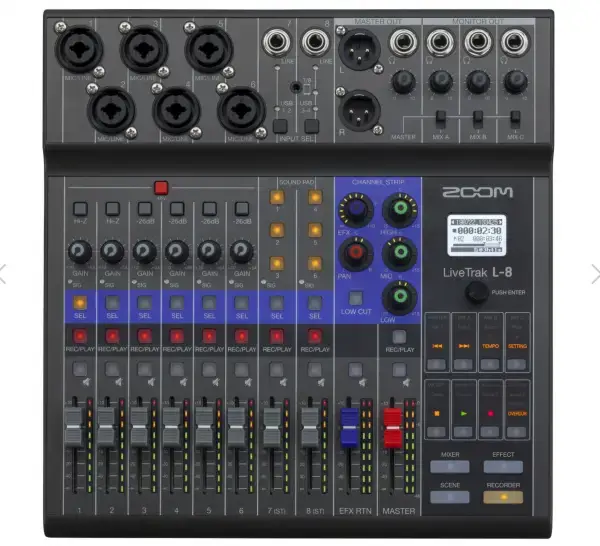 Zoom LiveTrak L-8 8-channel