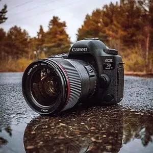 Camera on top of car in rain weather