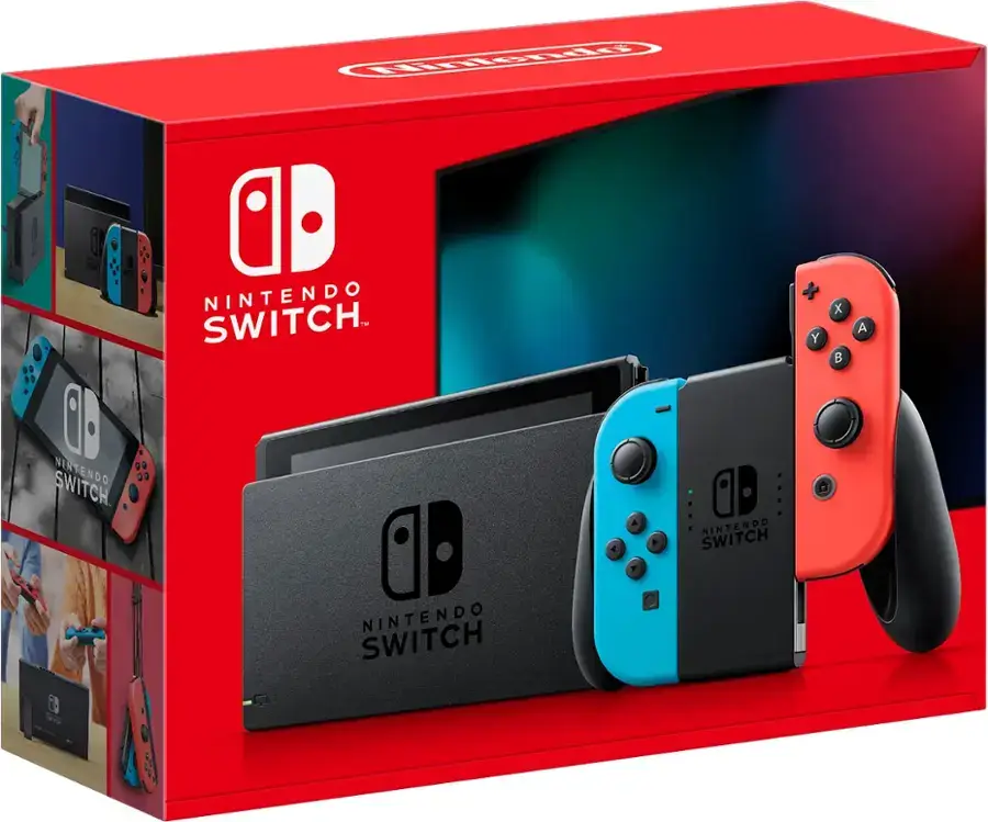 Nintendo Switch with Neon Blue and Neon Red Joy‑Con Nintendo Switch with Neon Blue and Neon Red Joy‑Con